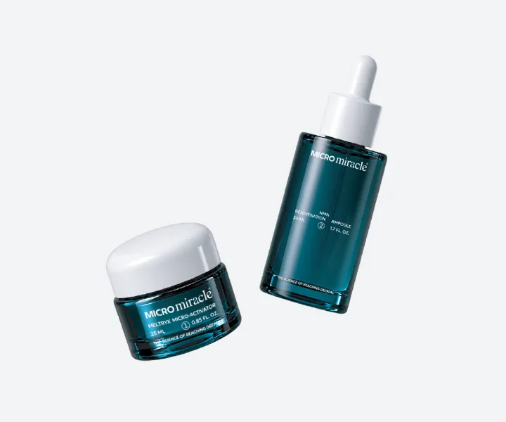 Meltryx Micro Activator jar and NMN Rejuvenation Ampoule bottle